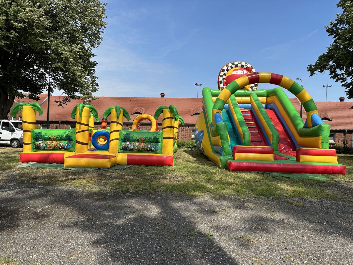 dmuchance opolskie, dmuchane zjeżdżalnie, miękka górka, dmuchane tory przeszkód, kula zorbing
